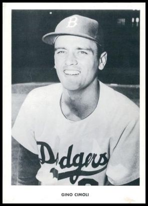 1957 Borden's Dodgers Ticket Promotion Gino Cimoli